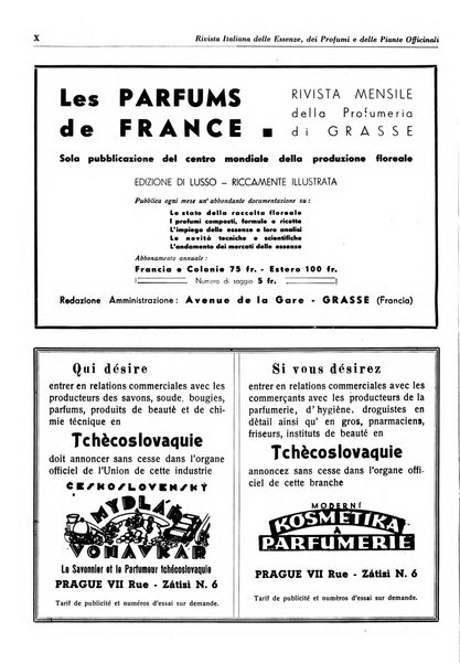 Rivista italiana delle essenze, dei profumi e delle piante officinali organo di propaganda del gruppo produttori materie aromatiche della Federazione nazionale fascista industrie chimiche ed affini