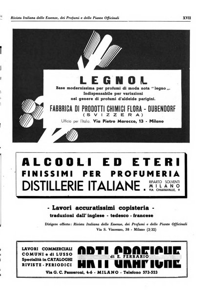 Rivista italiana delle essenze, dei profumi e delle piante officinali organo di propaganda del gruppo produttori materie aromatiche della Federazione nazionale fascista industrie chimiche ed affini