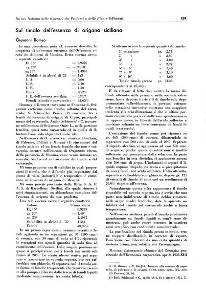 Rivista italiana delle essenze, dei profumi e delle piante officinali organo di propaganda del gruppo produttori materie aromatiche della Federazione nazionale fascista industrie chimiche ed affini