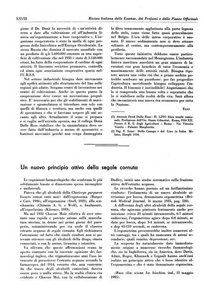 Rivista italiana delle essenze, dei profumi e delle piante officinali organo di propaganda del gruppo produttori materie aromatiche della Federazione nazionale fascista industrie chimiche ed affini