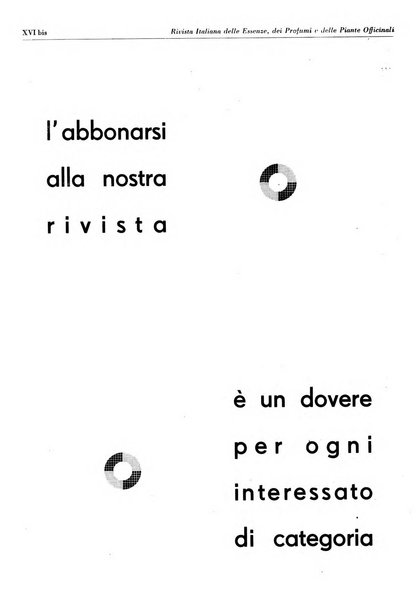 Rivista italiana delle essenze, dei profumi e delle piante officinali organo di propaganda del gruppo produttori materie aromatiche della Federazione nazionale fascista industrie chimiche ed affini