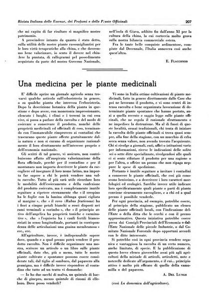 Rivista italiana delle essenze, dei profumi e delle piante officinali organo di propaganda del gruppo produttori materie aromatiche della Federazione nazionale fascista industrie chimiche ed affini