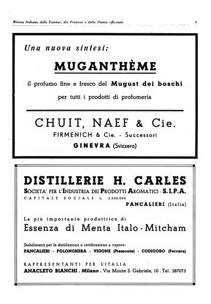 Rivista italiana delle essenze, dei profumi e delle piante officinali organo di propaganda del gruppo produttori materie aromatiche della Federazione nazionale fascista industrie chimiche ed affini