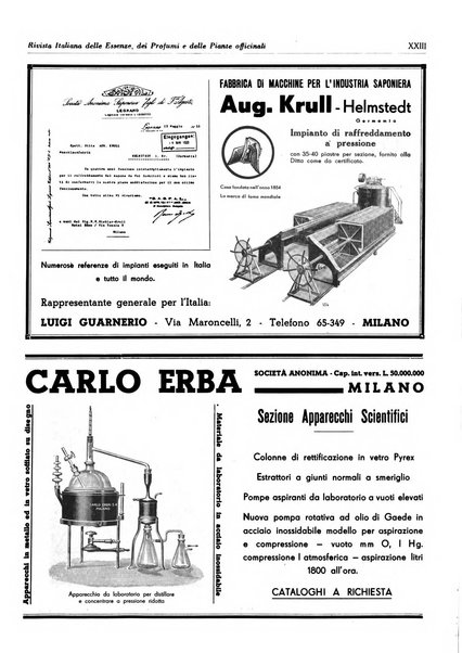 Rivista italiana delle essenze, dei profumi e delle piante officinali organo di propaganda del gruppo produttori materie aromatiche della Federazione nazionale fascista industrie chimiche ed affini