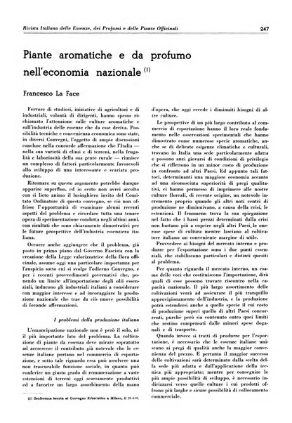 Rivista italiana delle essenze, dei profumi e delle piante officinali organo di propaganda del gruppo produttori materie aromatiche della Federazione nazionale fascista industrie chimiche ed affini