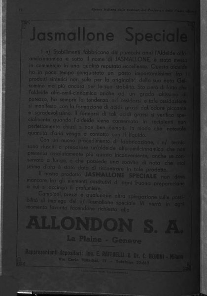 Rivista italiana delle essenze, dei profumi e delle piante officinali organo di propaganda del gruppo produttori materie aromatiche della Federazione nazionale fascista industrie chimiche ed affini