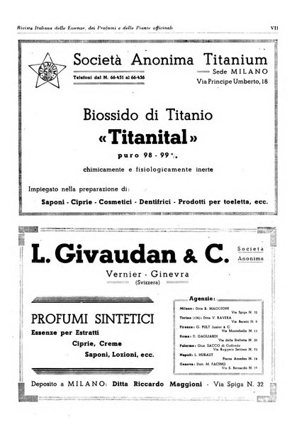 Rivista italiana delle essenze, dei profumi e delle piante officinali organo di propaganda del gruppo produttori materie aromatiche della Federazione nazionale fascista industrie chimiche ed affini