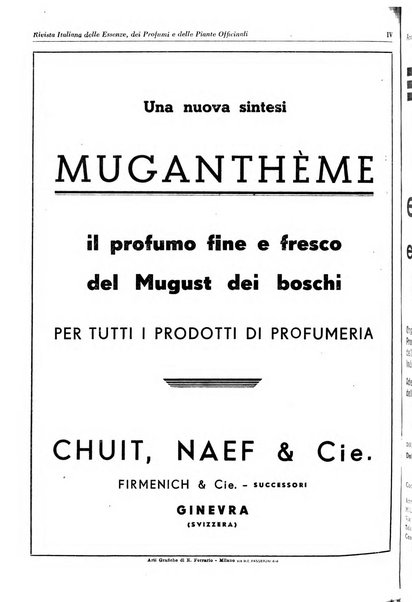 Rivista italiana delle essenze, dei profumi e delle piante officinali organo di propaganda del gruppo produttori materie aromatiche della Federazione nazionale fascista industrie chimiche ed affini