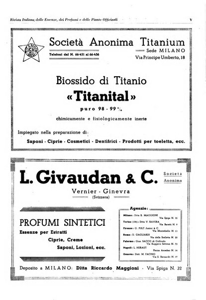 Rivista italiana delle essenze, dei profumi e delle piante officinali organo di propaganda del gruppo produttori materie aromatiche della Federazione nazionale fascista industrie chimiche ed affini