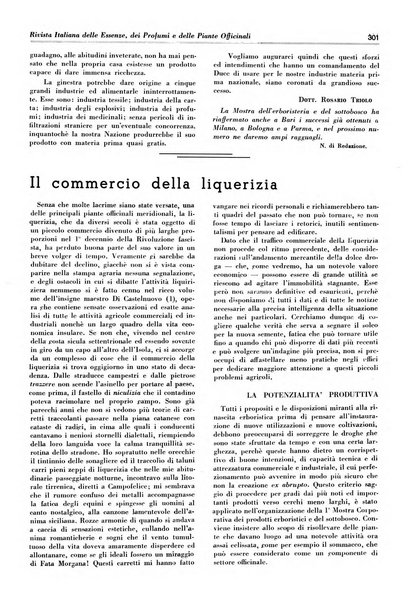 Rivista italiana delle essenze, dei profumi e delle piante officinali organo di propaganda del gruppo produttori materie aromatiche della Federazione nazionale fascista industrie chimiche ed affini