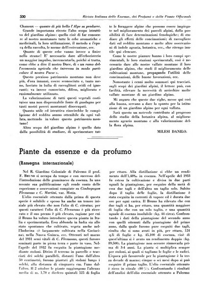 Rivista italiana delle essenze, dei profumi e delle piante officinali organo di propaganda del gruppo produttori materie aromatiche della Federazione nazionale fascista industrie chimiche ed affini