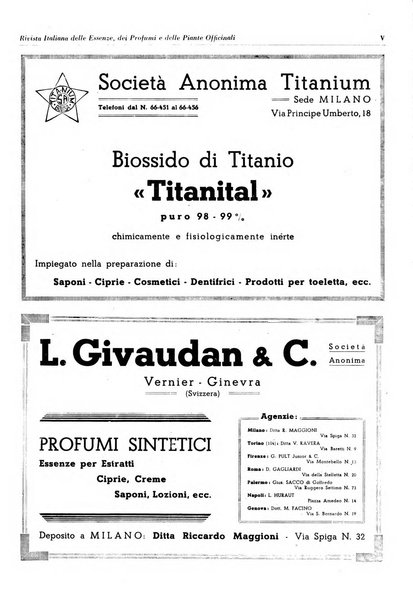 Rivista italiana delle essenze, dei profumi e delle piante officinali organo di propaganda del gruppo produttori materie aromatiche della Federazione nazionale fascista industrie chimiche ed affini