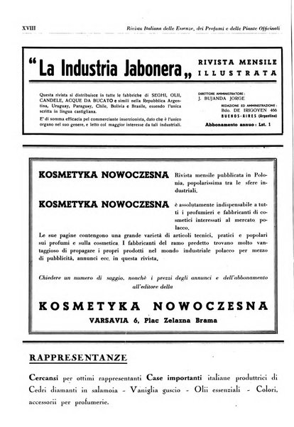 Rivista italiana delle essenze, dei profumi e delle piante officinali organo di propaganda del gruppo produttori materie aromatiche della Federazione nazionale fascista industrie chimiche ed affini