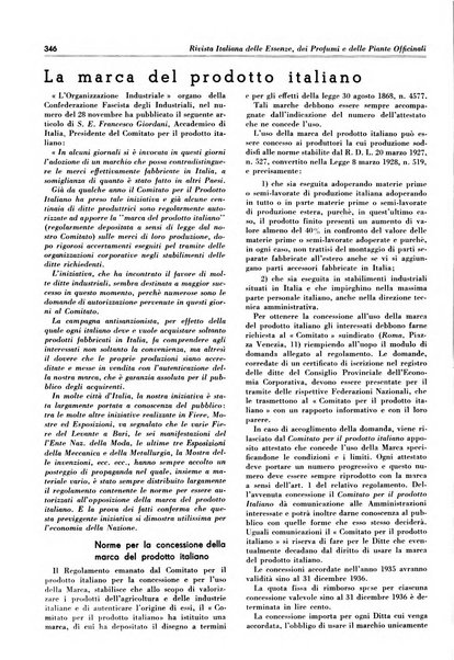 Rivista italiana delle essenze, dei profumi e delle piante officinali organo di propaganda del gruppo produttori materie aromatiche della Federazione nazionale fascista industrie chimiche ed affini