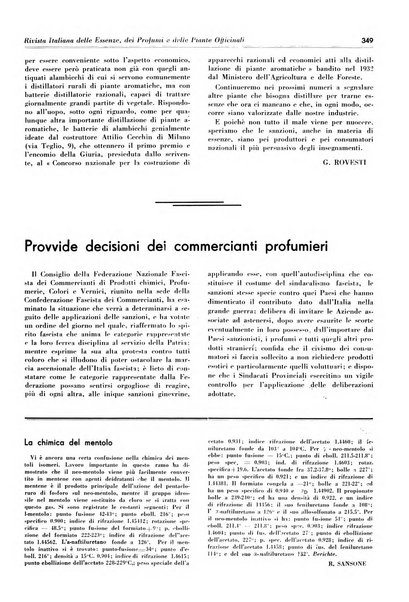 Rivista italiana delle essenze, dei profumi e delle piante officinali organo di propaganda del gruppo produttori materie aromatiche della Federazione nazionale fascista industrie chimiche ed affini