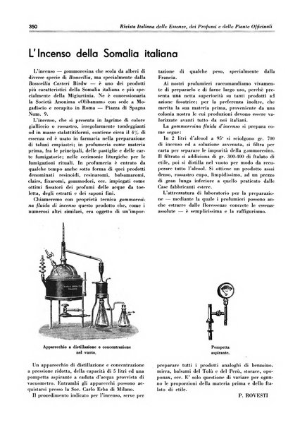 Rivista italiana delle essenze, dei profumi e delle piante officinali organo di propaganda del gruppo produttori materie aromatiche della Federazione nazionale fascista industrie chimiche ed affini