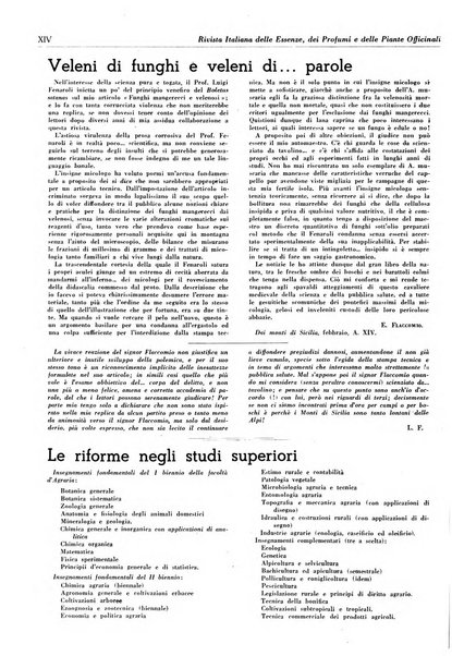 Rivista italiana delle essenze, dei profumi e delle piante officinali organo di propaganda del gruppo produttori materie aromatiche della Federazione nazionale fascista industrie chimiche ed affini