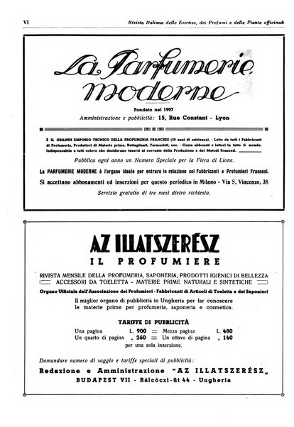 Rivista italiana delle essenze, dei profumi e delle piante officinali organo di propaganda del gruppo produttori materie aromatiche della Federazione nazionale fascista industrie chimiche ed affini