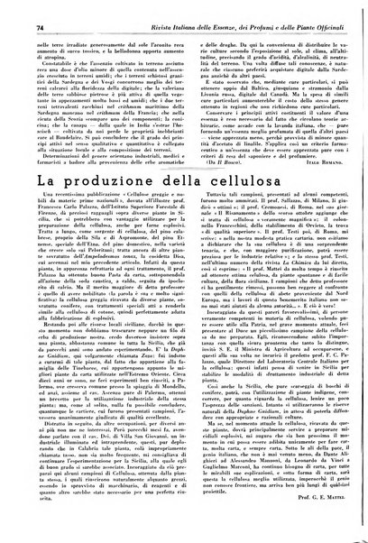 Rivista italiana delle essenze, dei profumi e delle piante officinali organo di propaganda del gruppo produttori materie aromatiche della Federazione nazionale fascista industrie chimiche ed affini