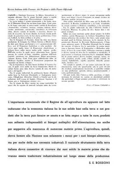 Rivista italiana delle essenze, dei profumi e delle piante officinali organo di propaganda del gruppo produttori materie aromatiche della Federazione nazionale fascista industrie chimiche ed affini