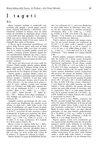 Rivista italiana delle essenze, dei profumi e delle piante officinali organo di propaganda del gruppo produttori materie aromatiche della Federazione nazionale fascista industrie chimiche ed affini