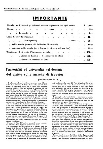 Rivista italiana delle essenze, dei profumi e delle piante officinali organo di propaganda del gruppo produttori materie aromatiche della Federazione nazionale fascista industrie chimiche ed affini