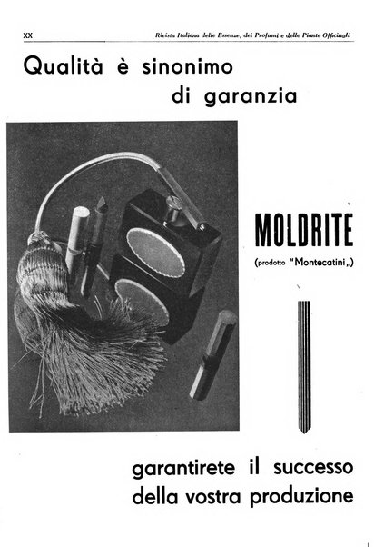 Rivista italiana delle essenze, dei profumi e delle piante officinali organo di propaganda del gruppo produttori materie aromatiche della Federazione nazionale fascista industrie chimiche ed affini