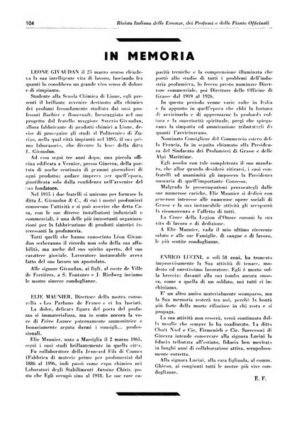 Rivista italiana delle essenze, dei profumi e delle piante officinali organo di propaganda del gruppo produttori materie aromatiche della Federazione nazionale fascista industrie chimiche ed affini