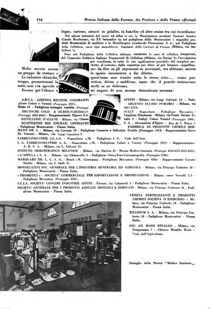 Rivista italiana delle essenze, dei profumi e delle piante officinali organo di propaganda del gruppo produttori materie aromatiche della Federazione nazionale fascista industrie chimiche ed affini