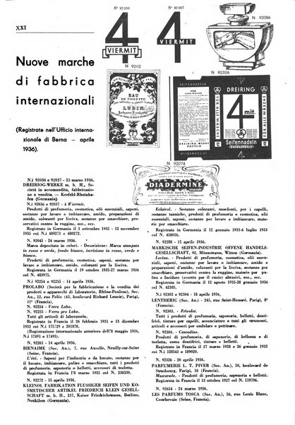 Rivista italiana delle essenze, dei profumi e delle piante officinali organo di propaganda del gruppo produttori materie aromatiche della Federazione nazionale fascista industrie chimiche ed affini