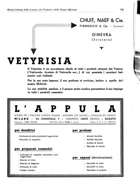 Rivista italiana delle essenze, dei profumi e delle piante officinali organo di propaganda del gruppo produttori materie aromatiche della Federazione nazionale fascista industrie chimiche ed affini