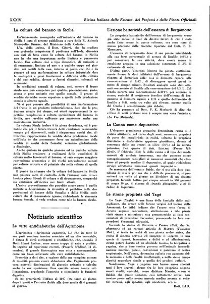 Rivista italiana delle essenze, dei profumi e delle piante officinali organo di propaganda del gruppo produttori materie aromatiche della Federazione nazionale fascista industrie chimiche ed affini