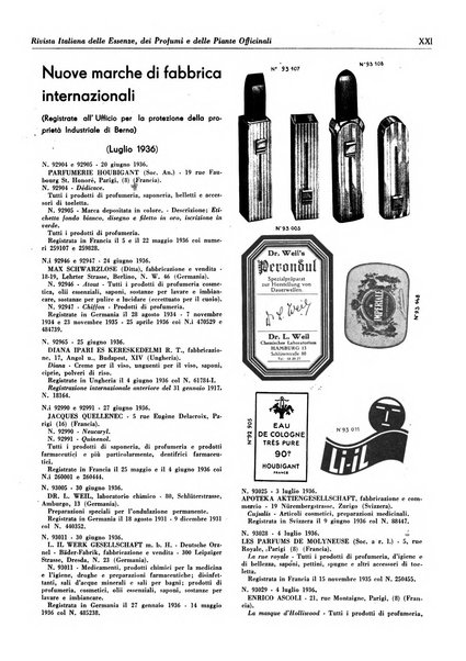 Rivista italiana delle essenze, dei profumi e delle piante officinali organo di propaganda del gruppo produttori materie aromatiche della Federazione nazionale fascista industrie chimiche ed affini