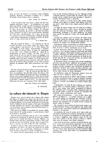 Rivista italiana delle essenze, dei profumi e delle piante officinali organo di propaganda del gruppo produttori materie aromatiche della Federazione nazionale fascista industrie chimiche ed affini