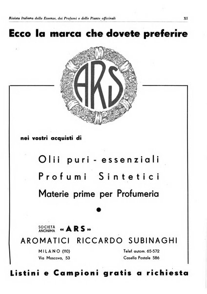 Rivista italiana delle essenze, dei profumi e delle piante officinali organo di propaganda del gruppo produttori materie aromatiche della Federazione nazionale fascista industrie chimiche ed affini