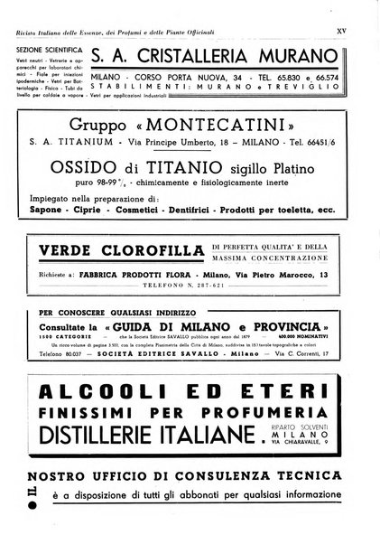 Rivista italiana delle essenze, dei profumi e delle piante officinali organo di propaganda del gruppo produttori materie aromatiche della Federazione nazionale fascista industrie chimiche ed affini