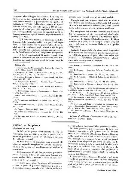 Rivista italiana delle essenze, dei profumi e delle piante officinali organo di propaganda del gruppo produttori materie aromatiche della Federazione nazionale fascista industrie chimiche ed affini