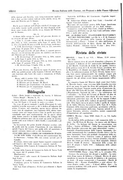 Rivista italiana delle essenze, dei profumi e delle piante officinali organo di propaganda del gruppo produttori materie aromatiche della Federazione nazionale fascista industrie chimiche ed affini