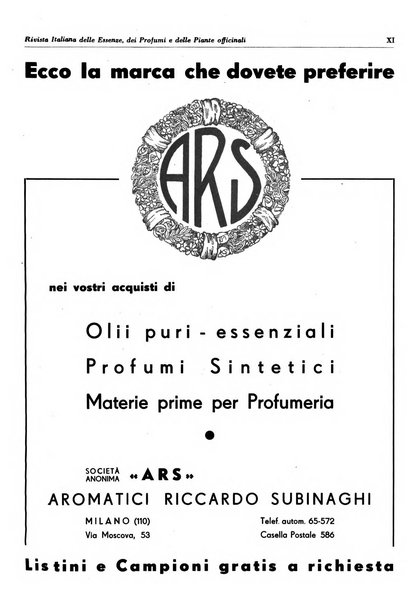 Rivista italiana delle essenze, dei profumi e delle piante officinali organo di propaganda del gruppo produttori materie aromatiche della Federazione nazionale fascista industrie chimiche ed affini