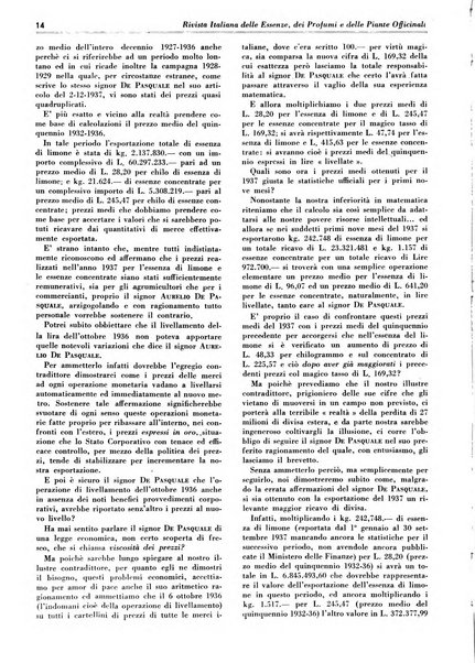 Rivista italiana delle essenze, dei profumi e delle piante officinali organo di propaganda del gruppo produttori materie aromatiche della Federazione nazionale fascista industrie chimiche ed affini