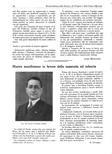 Rivista italiana delle essenze, dei profumi e delle piante officinali organo di propaganda del gruppo produttori materie aromatiche della Federazione nazionale fascista industrie chimiche ed affini