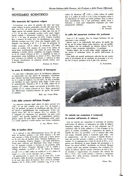 Rivista italiana delle essenze, dei profumi e delle piante officinali organo di propaganda del gruppo produttori materie aromatiche della Federazione nazionale fascista industrie chimiche ed affini