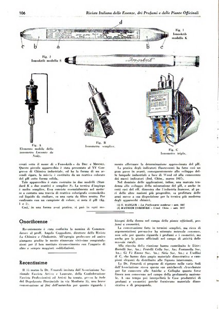 Rivista italiana delle essenze, dei profumi e delle piante officinali organo di propaganda del gruppo produttori materie aromatiche della Federazione nazionale fascista industrie chimiche ed affini