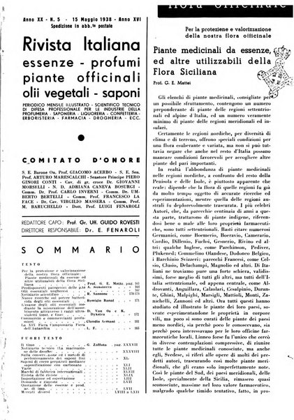 Rivista italiana delle essenze, dei profumi e delle piante officinali organo di propaganda del gruppo produttori materie aromatiche della Federazione nazionale fascista industrie chimiche ed affini