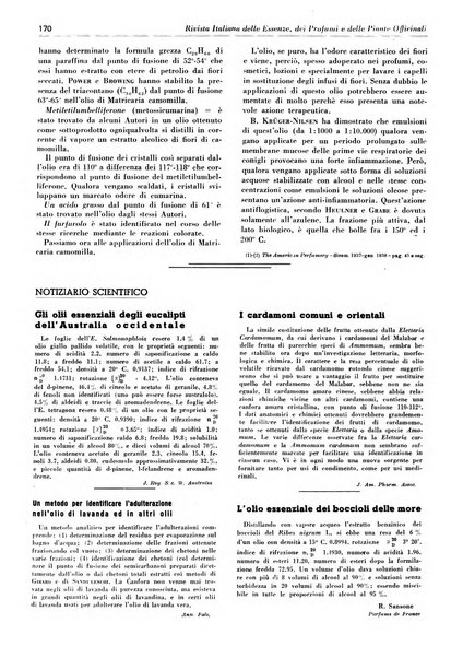 Rivista italiana delle essenze, dei profumi e delle piante officinali organo di propaganda del gruppo produttori materie aromatiche della Federazione nazionale fascista industrie chimiche ed affini