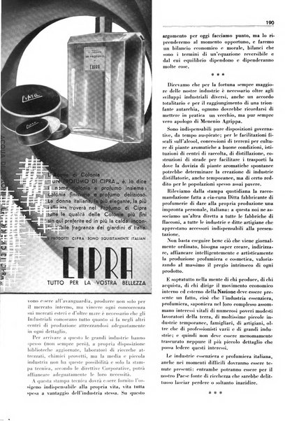 Rivista italiana delle essenze, dei profumi e delle piante officinali organo di propaganda del gruppo produttori materie aromatiche della Federazione nazionale fascista industrie chimiche ed affini