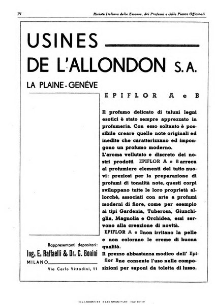 Rivista italiana delle essenze, dei profumi e delle piante officinali organo di propaganda del gruppo produttori materie aromatiche della Federazione nazionale fascista industrie chimiche ed affini