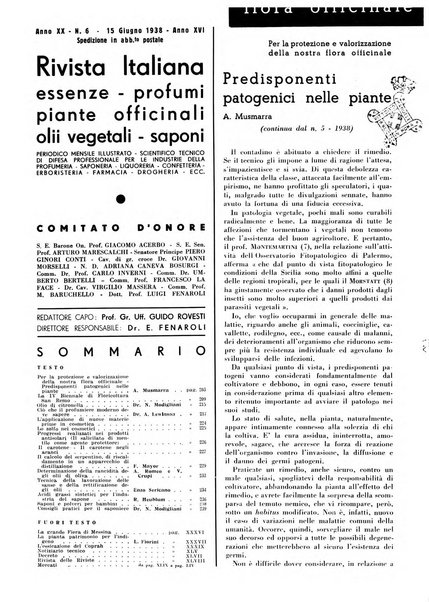 Rivista italiana delle essenze, dei profumi e delle piante officinali organo di propaganda del gruppo produttori materie aromatiche della Federazione nazionale fascista industrie chimiche ed affini