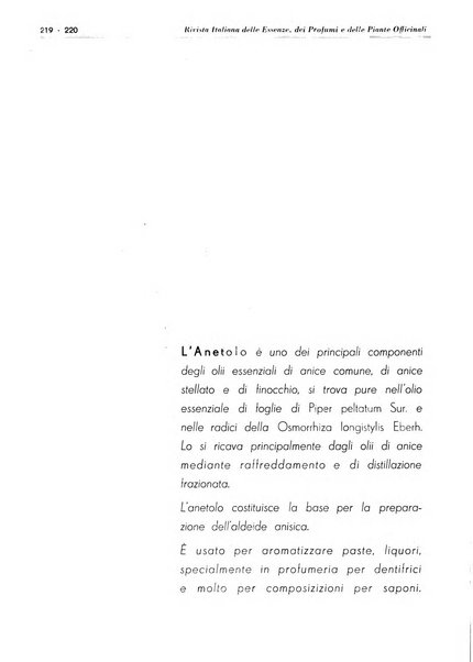 Rivista italiana delle essenze, dei profumi e delle piante officinali organo di propaganda del gruppo produttori materie aromatiche della Federazione nazionale fascista industrie chimiche ed affini