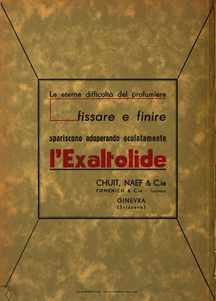 Rivista italiana delle essenze, dei profumi e delle piante officinali organo di propaganda del gruppo produttori materie aromatiche della Federazione nazionale fascista industrie chimiche ed affini